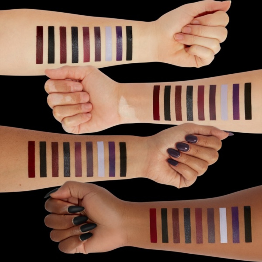 LIMITED EDITION SATIN MATTE LIP CREME LEATHER BLACK GOTH MILANI - Picture 6 of 11
